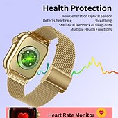 abordables Montres connectées-Montre connectée grand écran 1,85 pouces pour hommes et femmes, appels Bluetooth, 100 modes sportifs, fréquence cardiaque, sommeil, santé, musique locale, météo