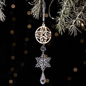 お買い得  装飾品-クリスマスクリスタル吊り下げオーナメント、透明アクリル製オーストリア産スノーフレーク、つらら&amp;amp;ティアドロップ型の装飾、ホリデーツリー用のシャンデリアペンダント&amp;amp;お祭りの照明