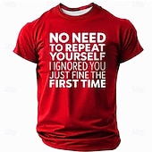ieftine Tricouri amuzante pentru bărbați-Bărbați Sarcastic Argou amuzant Tricou Manșon scurt Tricou Tipărire 3D Stil Nautic Cămașă Modă Zilnic Stradă Zilnic Negru Alb Roșu-aprins Vară Primăvară Îmbrăcăminte S M L XL XXL XXXL