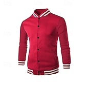 abordables sudaderas basicas-Hombre Sudadera Tracksuit Conjunto de atuendo Escote Chino Exterior Diario Deportes Correa Bolsillo Raya Negro Rojo Azul Marino Poliéster Ropa de Deporte Moda Ropa de calle Primavera