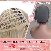 رخيصةأون باروكات الحفلات-باروكة شعر أشقر رمادي قصير للنساء ذوات البشرة البيضاء، باروكة شعر صناعية بروتينية بطول 12 بوصة، مقاومة للحرارة، مظهر طبيعي، شعر مستعار خفيف الوزن للاستخدام اليومي