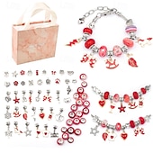 זול מתנות-ערכת הכנת צמידי קסם צעצוע עבור בנות שמעורר יצירתיות ודמיון עבודות יד עבור בנות בגילאי 8-12 עם ערכת הכנת תכשיטים מתנות מושלמות עבור 6 7 8 9 10 בנות ביטוי עצמי מתנת חג המולד