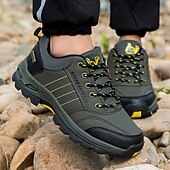 cheap Casual Sneakers-Men's Waterproof Non Slip Hiking Shoes, Durable Outdoor Trekking Sneakers with Shock Absorption Sole for Climbing, Camping and Trail Running