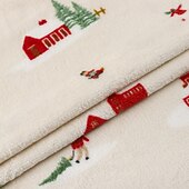 baratos Roupa de Cama de Natal-Cobertor de Lã Cobertor Quente com Impressão de Natal Cobertor para Cochilo Aconchegante com Caixa de Presente