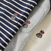 billiga Pojkars basebolljackor-Barn Unisex Baseballjackor Ytterkläder Färgblock Långärmad Ficka Komfort Mjukt Täcka Utomhus Bomull Mode Dagligen Vit Blå Grå Vår Höst 4 år +