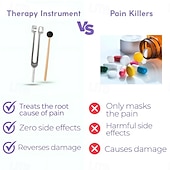 cheap Home Supplies-128 Hz The Healing Instrument, Aluminum Alloy Sensory Tuning Fork Set with Silicone Hammer, Cleaning Cloth &amp; Storage Bag, Sound Therapy Yoga and Meditation Accessories