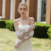 preiswerte Handschuhe-Tüll Ellbogenlänge Handschuh Elegant / Stilvoll / Einfach Mit Unifarbe Hochzeit / Party-Handschuh