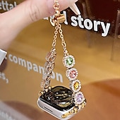 baratos Pulseiras de Apple Watch-Pulseira de joias Compatível com Pulseira Apple Watch 38mm 40mm 41mm 42mm 44mm 45mm 49mm Feminino Purpurina Cristal Com Strass pulseira de substituição para iwatch Ultra 2 Series 9 8 7 SE 6 5 4 3 2 1