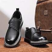 baratos Sapatos Casuais Slip-On-sapatos de trabalho casuais marrons masculinos – sola antiderrapante durável, fecho de trava fácil, design de cano baixo confortável para uso diário, escritório e atividades ao ar livre
