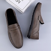 economico Mocassini casual-mocassini da guida color cuoio da uomo: comodi mocassini penny per l'estate, le riunioni all'aperto e gli eventi informali