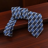 economico Cravatte e papillon da uomo-Per uomo Cravatte Classico A Quadri / A Righe / Chevron / Rotondo Serata Formale Data Festa &amp; Sera