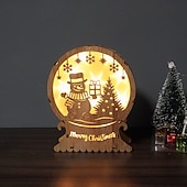 billiga inomhus julbelysning-Julpwooden LED dekorativa lampor skrivbordspynt julprydnader inomhus sovrum studierum matsalar atmosfärdekorerande lampor AA batteribox