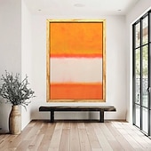 Недорогие Картины маслом-ручная роспись Марк Ротко репродукция холста настенное искусство Ротко абстрактное холст настенное искусство красный и желтый микс абстрактная живопись минимализм художественная живопись домашний