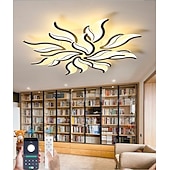 baratos Luzes de teto reguláveis-3-luz 5-luz 60/68/78/90/100 cm Regulável Design de Cluster Luzes de Tecto Metal Acrílico Multi Camadas Estilo Artístico Estilo Moderno Acabamentos Pintados Preto LED Moderno 110-120V 220-240V