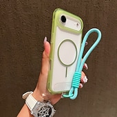 Χαμηλού Κόστους iPhone Θήκες-τηλέφωνο tok Για iPhone 17 Pro Max 17 Air 16 15 14 Pro Max Plus 13 Pro Max Πίσω Κάλυμμα με τον Lanyard Υποστήριξη ασύρματης φόρτισης Μη κιτρίνισμα Ρετρό TPU Ακρυλικό