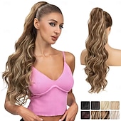 halpa Poninhännät-hiuslisäke, scrunchy don&#039;t hairstyle, tuuhea kihara, sotkuinen nuttura, vaalea blondi, g5l