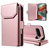 رخيصةأون جراب للهواتف الأخرى-هاتف غطاء من أجل غوغل بيكسل 9 برو اكس ال Pixel 8 Pro Pixel 7 Pro Pixel 6 حافظة بطاقة المحفظة حماية كاملة للجسم مع الحبل ضد الصدمات مكتب  /  الأعمال جلد PU