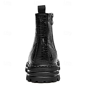 baratos Botas para Homem-Botas de inverno masculinas de cano alto em couro sintético | design com isolamento térmico e sola antiderrapante