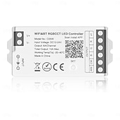 baratos Faixas de Luzes LED-Tira de LED COB RGBCCT com mudança de cor, 16,4 pés, 840 LED/m, luz flexível de alta densidade, opcional RF 2.4 GHz, controle remoto sem fio Tuya, 4 zonas de controle de grupo PWM RGBCCT