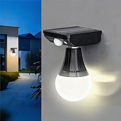 baratos Candeeiros Luzes de Exterior-Luz solar com carregamento USB para iluminação externa, luz de parede solar à prova d&#039;água, sensor de movimento sem fio, segurança, 3 modos, luz branca, luz quente, luz amarela quente, jardim, cerca,