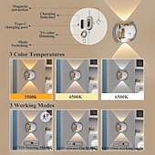 economico luci di Natale all&#039;aperto-Luce notturna a LED intelligente con sensore di movimento PIR, lampada da parete portatile magnetica, 3 modalità di illuminazione, installazione wireless per terrazza, ingresso, camera da letto,