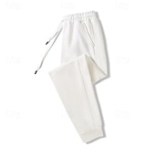 economico pantaloni da jogging-Per uomo Pantaloni da tuta Joggers Pantaloni Coulisse Tasca Elastico in vita Semplice Comodità Sport all'Aperto Quotidiano Moda Casual Nero Bianco Micro-elastico