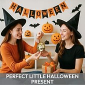 זול קישוטים לתלייה ושולחן של הלואין-קישוטי רפאים ויטראז&#039; דמויי אקריליק לליל כל הקדושים, לוכד שמש חמוד לקישוט ליל כל הקדושים, מתנת רוח רפאים חמודה לאוהבי ספרים, קישוט סתיו גותי לחלון, מתנות ליל כל הקדושים לנשים