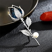 economico Spille e fermagli-Spille Classico Retrò Fiore Moda Semplice Spilla Gioielli Argento Per Matrimonio Feste Regalo Fidanzamento Balli di fine anno Festival
