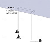 abordables Suspension-2 lumières 20 cm Conception unique Conception de l&#039;île Lampe suspendue Métal Finitions Peintes Moderne Style nordique 85-265V