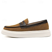 ieftine Loafers casual-Mocasini casual bărbătești în două culori cu talpă albă – pantofi eleganti, fără slip-on, pentru birou, călătorii și ținute de weekend