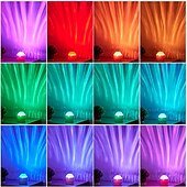 billiga Rumsdekoration Ljus-USB LED Projektor Nattlampa Aurora Stjärnhimmel Vattendynami Lampa för Sovrum Vardagsrum Dekorationssemester Alla hjärtans dag Gåva