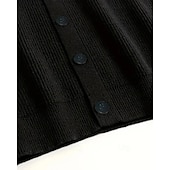 Χαμηλού Κόστους ανδρικό πουλόβερ γιλέκο-Ανδρικά Πουλόβερ γιλέκο Φόρεμα πουλόβερ Γιλέκο Πλεκτά Γιλέκο ζακέτα Κοτλέ Πλέκω Κανονικά μπλουζάκια Κουμπιά Σκέτο Λαιμόκοψη V Μοντέρνα Κλασσικό Διακοπές Καθημερινά Ρούχα Ρούχα Φθινόπωρο Χειμώνας Μαύρο