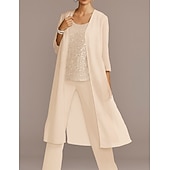 economico impacchi della madre-Chiffon 3/4 Sleeve Shrugs Cape  For Party Evening Mother of Bride  Wedding Guest Simple Pure Color Wedding Wraps dress to impress