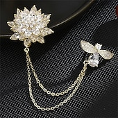 Недорогие Булавки и броши-Броши Классический Ретро геометрический Животный принт Элегантный стиль Мода На заказ Простой Брошь Бижутерия Серебряный Золотой Назначение Свадьба Для вечеринок Подарок Обручение Выпускной фестиваль