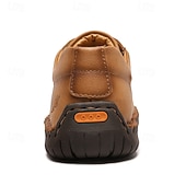 cheap Casual Lace-Up Shoes-Men's Brown Lace-Up Casual Shoes with Stitched Detailing, Comfortable Design for Daily Wear, Outdoor Adventures and Weekend Getaways