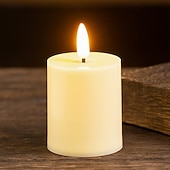 Lot de 3 bougies électroniques à LED pour Noël, Halloween, Nouvel An, Saint-Valentin, mariage, festival, fête, décoration de bureau, ornement lumineux, batterie AG13 * 3 abordables Bougies lumineuses-Lot de 3 bougies électroniques à LED pour Noël, Halloween, Nouvel An, Saint-Valentin, mariage, festival, fête, décoration de bureau, ornement lumineux, batterie AG13 * 3