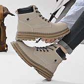 preiswerte Arbeitsschuhe-Outdoor-Arbeitsstiefel für Herren – robuste Schnürstiefeletten mit dicker Sohle zum Wandern, Bauen, für die Arbeit auf dem Bauernhof und für die tägliche Freizeit