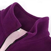 ieftine Topuri de yoga-Pentru femei Jachetă cu fermoar complet Jachetă din fleece polar Rezistent la Vânt Cald Cu buzunare Manșon Lung Sport Culoare solidă Topuri Pentru Sală de fitness Exterior Alergat Îmbrăcăminte de