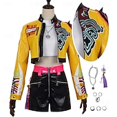 preiswerte Damenkostüme-Kpop-inspiriert Von koreanischen Idolen inspiriert Idol Popstar Kostüm Festkleidung Virtuelles Idol for Damen Erwachsene Halloween Karneval Leistung Comic-Konzert Anime Expo