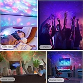 זול אורות חג המולד-אסטרונאוט led שמי זרועי הכוכבים מקרן led כוכבים מקרן גלקסי מקרן עם שלט רחוק מתכוונן מהירות ובהירות לילה אור מקרן אורות זוהר
