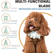 billige boretilbehør-Profesjonelt 4-i-1 oppladbart hundeklippesett, støysvak trådløs kjæledyrklipper for ansikt, poter, ører, tånegler, katt &amp;trimmer for smådyr