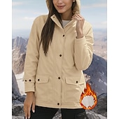 billige Fleece og 3 i 1 jakker-Dame Hettegenser Turjakke Vinterjakke Fleecejakke Vinter utendørs Hold Varm Vanntett Vindtett Fleecejakker Jakt Klatring Camping / fotturer / grotting Svart Hvit Militærgrønn Blå Lilla