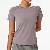 levne Běžecké tričko a tílka-Dámské Jednobarevné Gymnastická košile Koşu Tişörtü Léto Jaro Podzim Síťka Krátký rukáv Oblečení na atletiku Rychleschnoucí Yumuşak Ter Emen Tělocvična Běh Cvičení Černá Světlá růžová Modrá sportovn