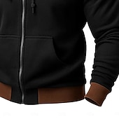 abordables Hoodie Tactique-Homme Sweat à capuche Sweat à capuche zippé intégral Sweat à capuche en polaire Sweat à capuche tactique Noir bleu marine Kaki Gris Clair À capuche Uni Fermeture éclair Sport &amp; Loisir Occasionnel