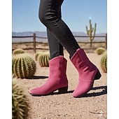 Недорогие Ботильоны-женские коричневые ботильоны из искусственной замши в стиле вестерн – ковбойские сапоги на низком каблуке в винтажном стиле для повседневных образов