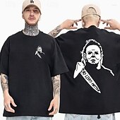 Scary Movie Halloween T-shirt Print Graphic For Couple's Men's Women's Adults' Halloween Carnival Masquerade Hot Stamping Casual Daily4