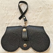 Недорогие Хранение вещей и организация пространства-Мягкая кожаная сумка для солнцезащитных очков, 5 пар, портативный футляр для очков для женщин и мужчин, мягкий войлочный органайзер для очков с ремешком