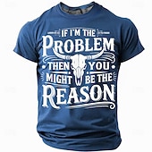 economico T-shirt di Umorismo Sarcastico-T-shirt sarcastica da uomo 'Se sono io il problema allora potresti essere tu la ragione' Maglietta grafica divertente a maniche corte