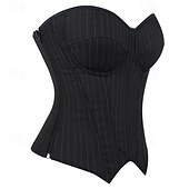 Недорогие Корсеты-Жен. Корсет Корректирующее белье Утягивающее белье Корректирующее белье Сексуальный корсет На каждый день Полоса Неровная кромка Открытая спина Отпуск Для улицы Свидание Без рукавов холодный прием