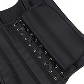 Недорогие Корсеты-Жен. Корсет Корректирующее белье Утягивающее белье Корректирующее белье Сексуальный корсет Мода Секси Чистый цвет Молния Открытая спина Отпуск Для улицы Свидание Без рукавов холодный прием